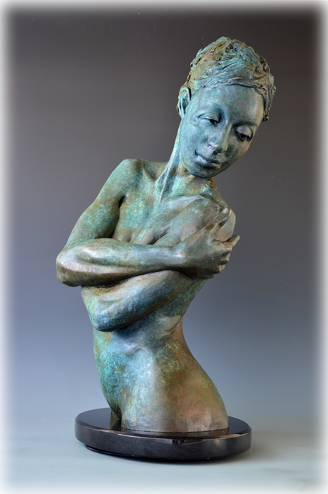 Embrace bronze sculpture by David Varnau
