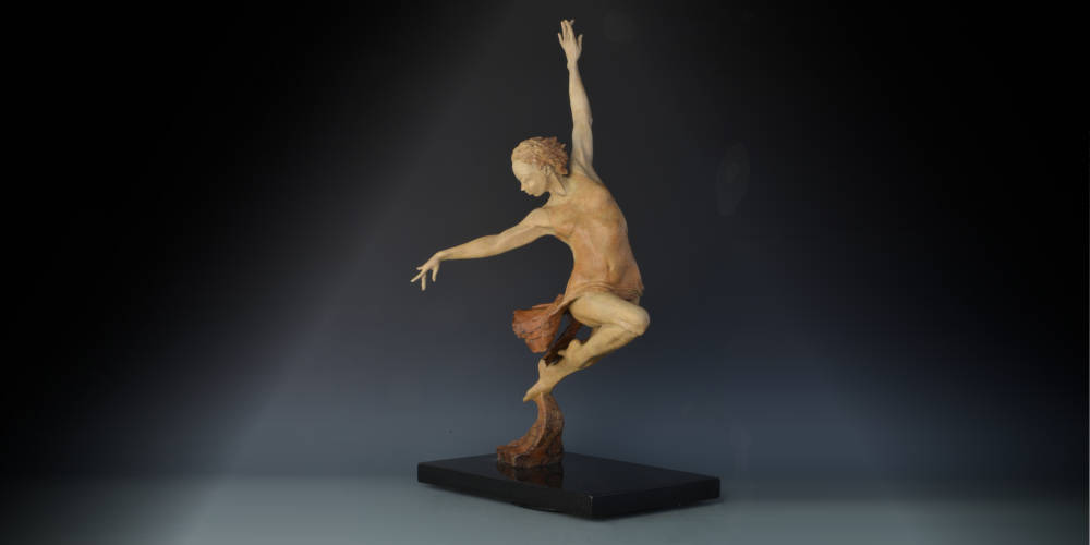 Ascent bronze sculpture by David Varnau