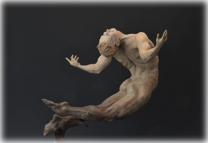 Into the Unknown bronze sculpture by David Varnau