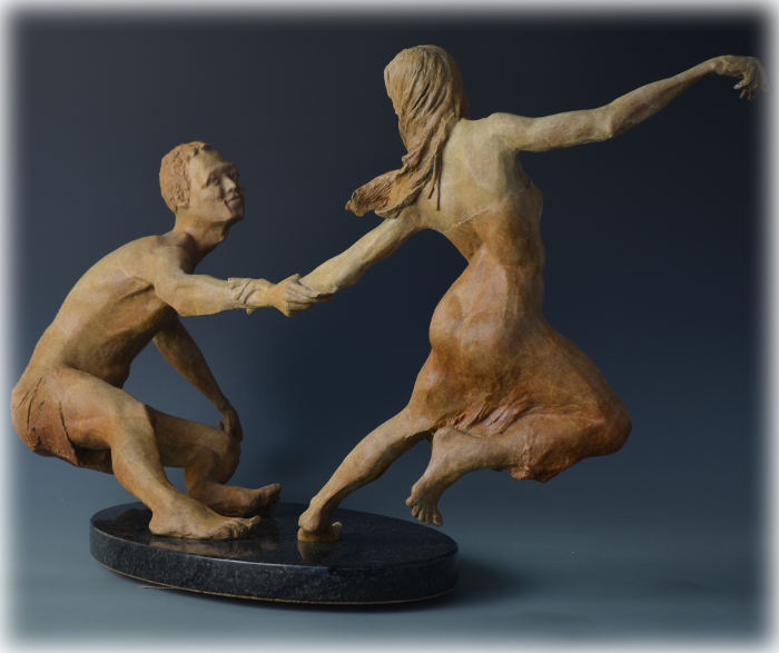 Persuasion bronze sculpture by David Varnau