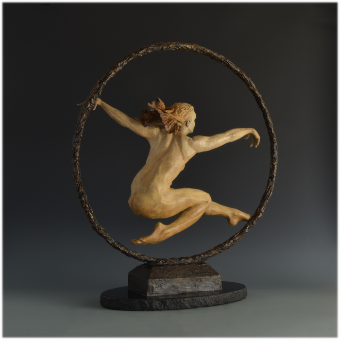 Boundless bronze sculpture by David Varnau