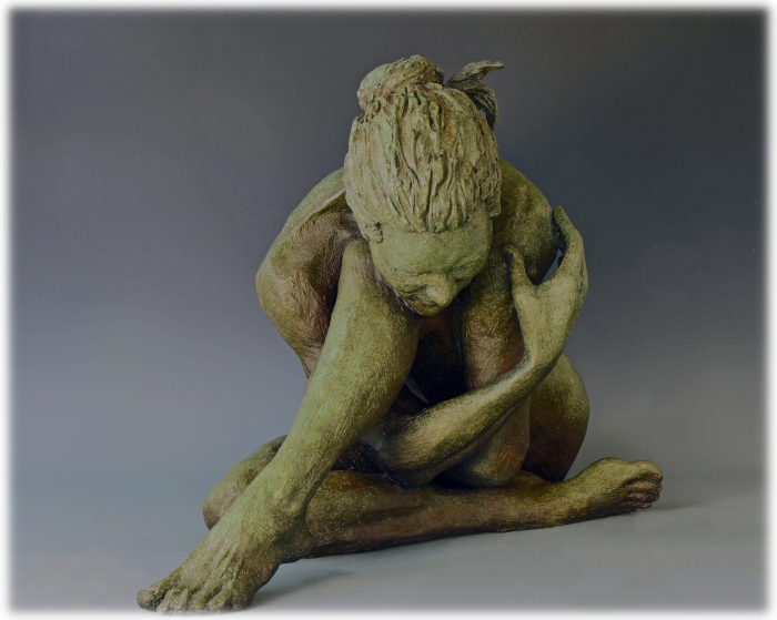 Alone bronze sculpture by David Varnau