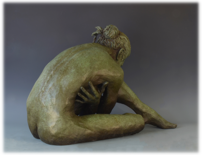 Alone bronze sculpture by David Varnau