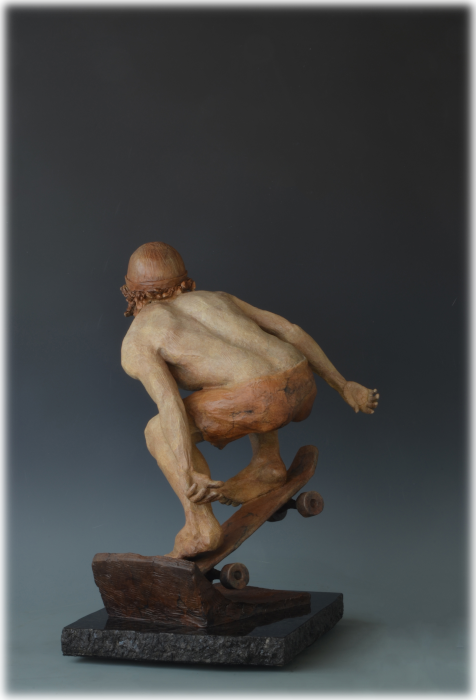 Dude! bronze sculpture by David Varnau