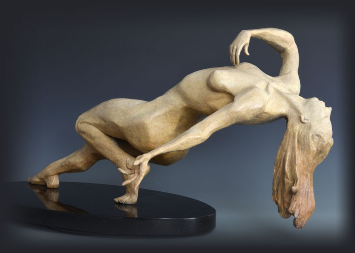 Ecstasy bronze sculpture by David Varnau