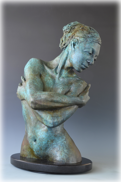 Embrace bronze sculpture by David Varnau