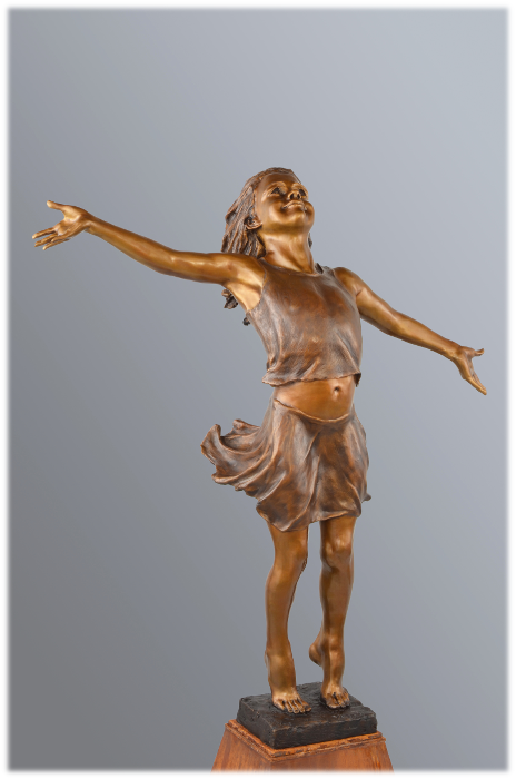 Joie de Vivre bronze sculpture by David Varnau