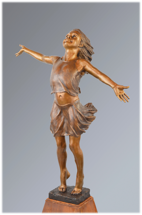 Joie de Vivre bronze sculpture by David Varnau