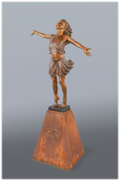 Joie de Vivre bronze sculpture by David Varnau