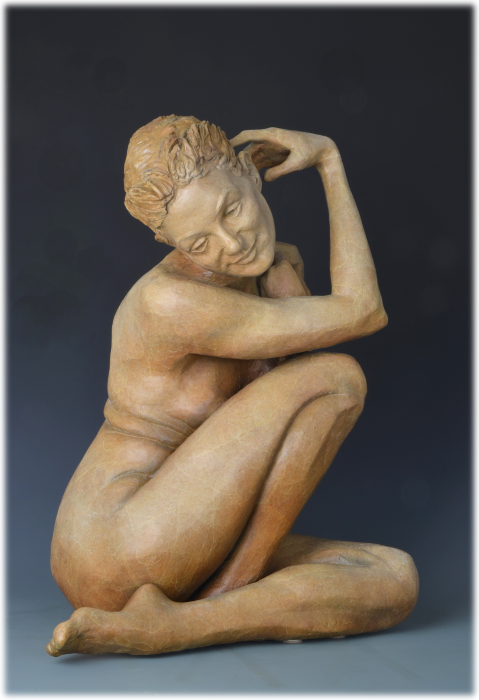 Moment of Reverie bronze sculpture by David Varnau