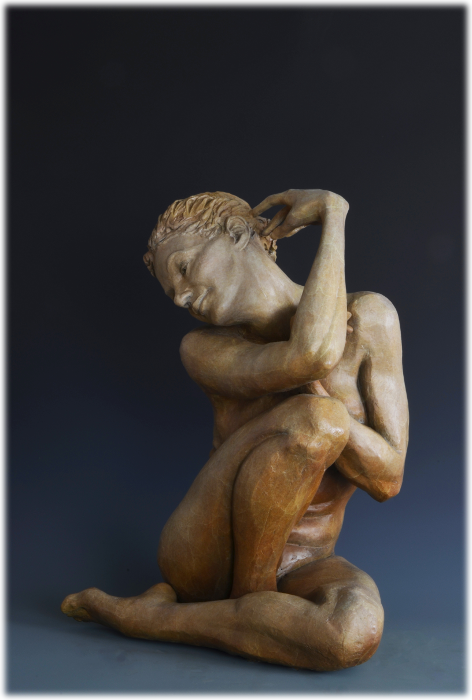 Moment of Reverie bronze sculpture by David Varnau