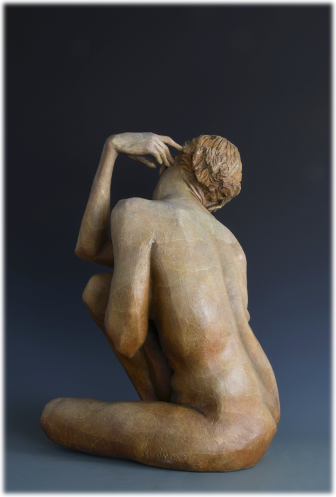 Moment of Reverie bronze sculpture by David Varnau