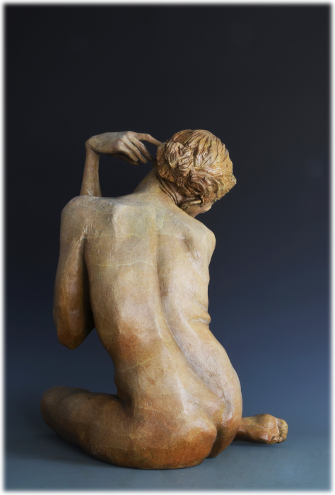 Moment of Reverie bronze sculpture by David Varnau