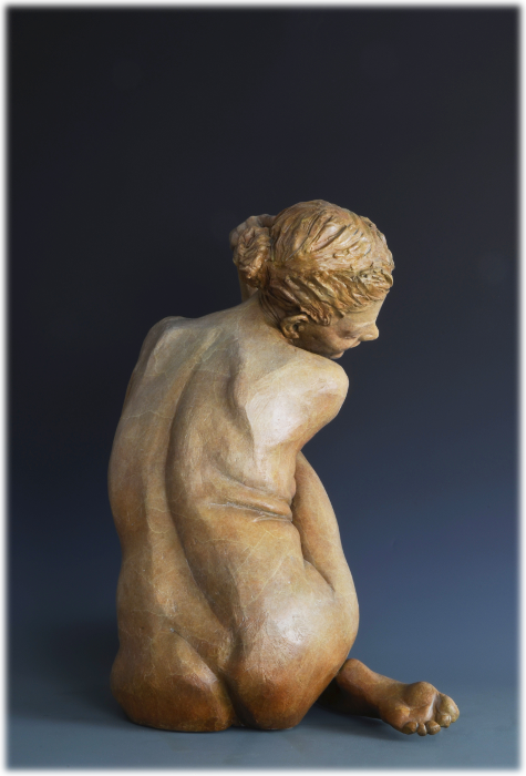 Moment of Reverie bronze sculpture by David Varnau