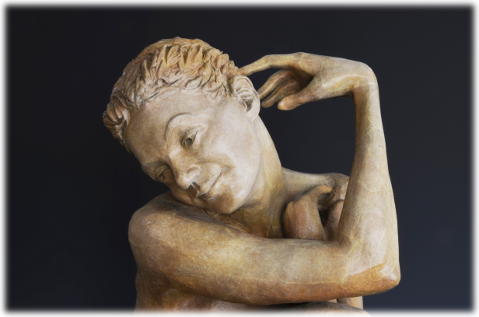 Moment of Reverie bronze sculpture by David Varnau