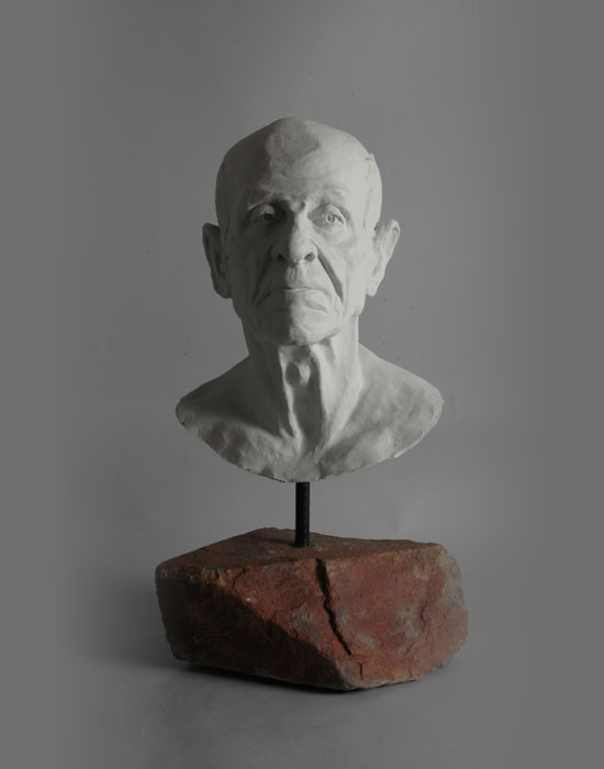 Old Ukranian fired clay sculpture by David Varnau