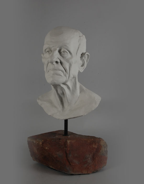 Old Ukranian fired clay sculpture by David Varnau