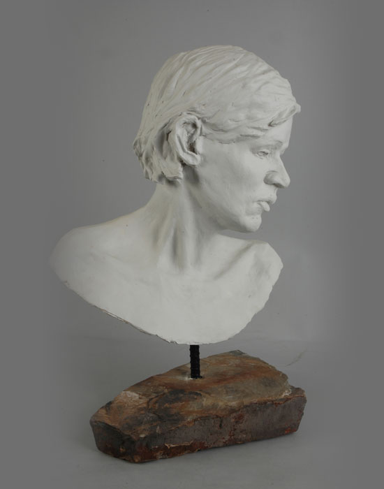 Persephone fired clay sculpture by David Varnau