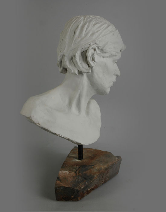 Persephone fired clay sculpture by David Varnau