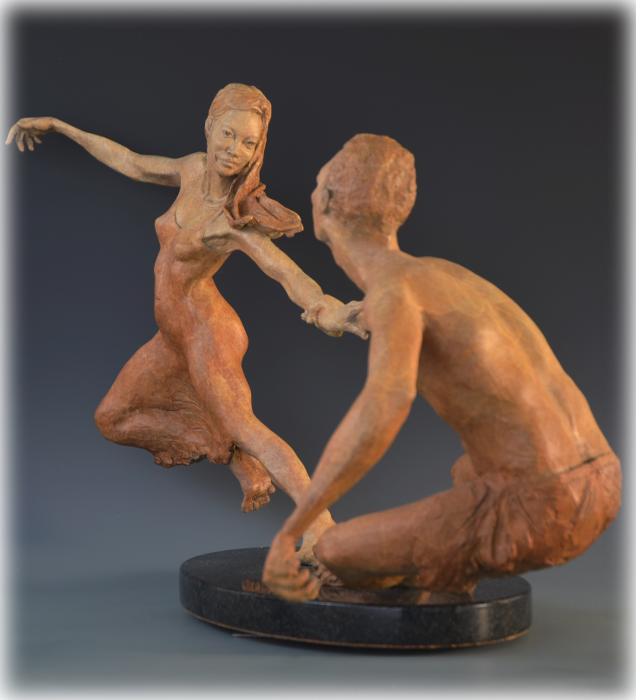 Persuasion bronze sculpture by David Varnau