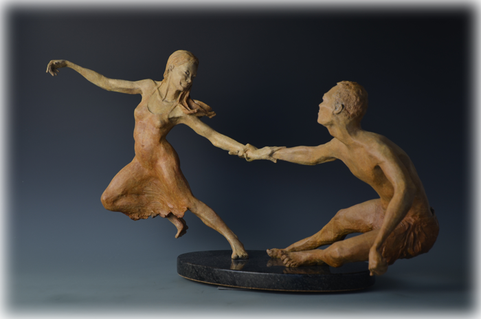 Persuasion bronze sculpture by David Varnau