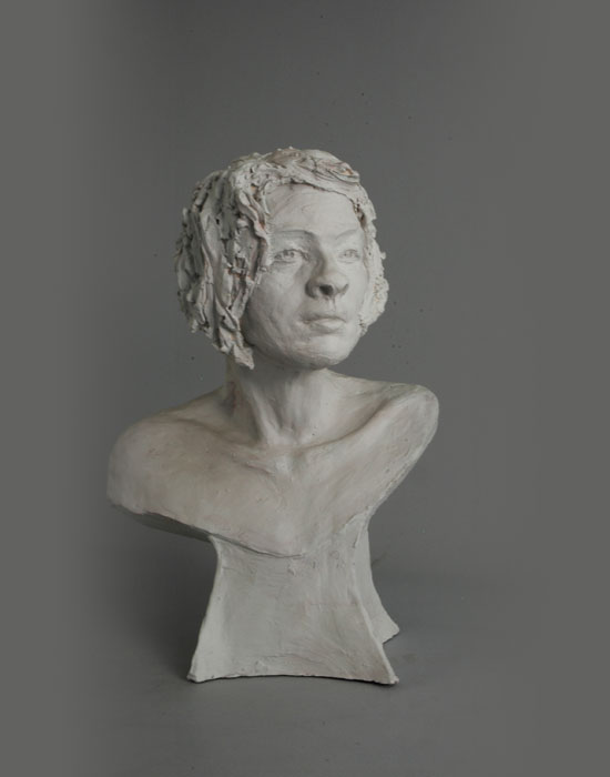 Pulchritude fired clay sculpture by David Varnau