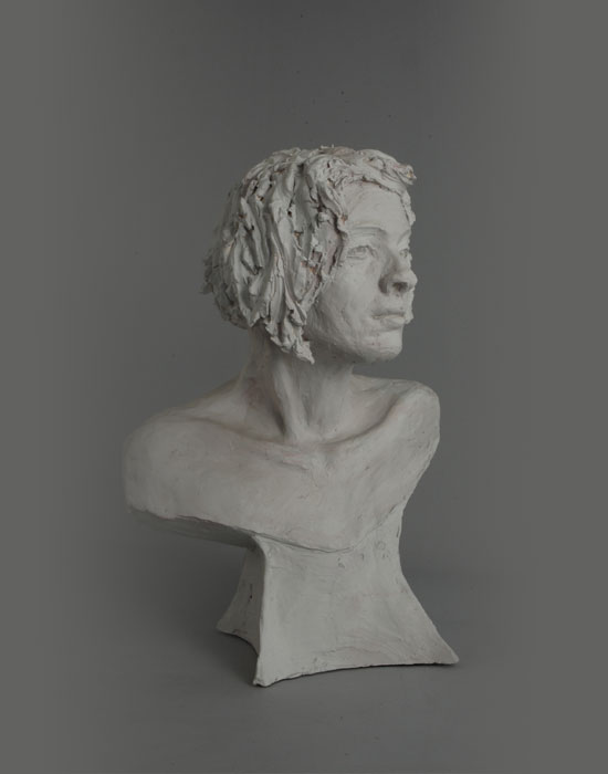 Pulchritude fired clay sculpture by David Varnau