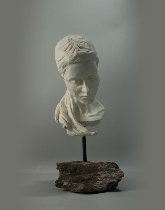 Reflection fired clay sculpture by David Varnau