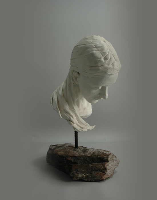 Reflection fired clay sculpture by David Varnau