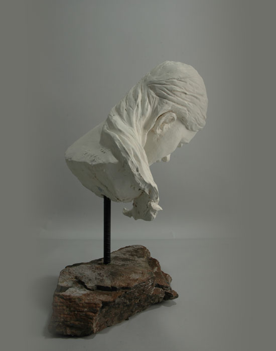Reflection fired clay sculpture by David Varnau