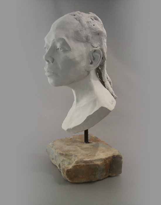 Sheeba fired clay sculpture by David Varnau