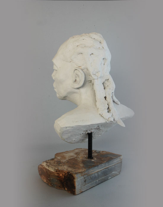 Sheeba fired clay sculpture by David Varnau