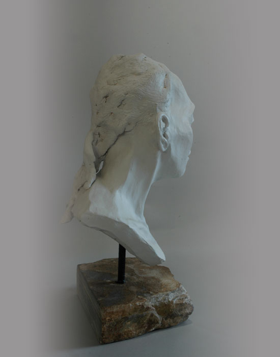 Sheeba fired clay sculpture by David Varnau