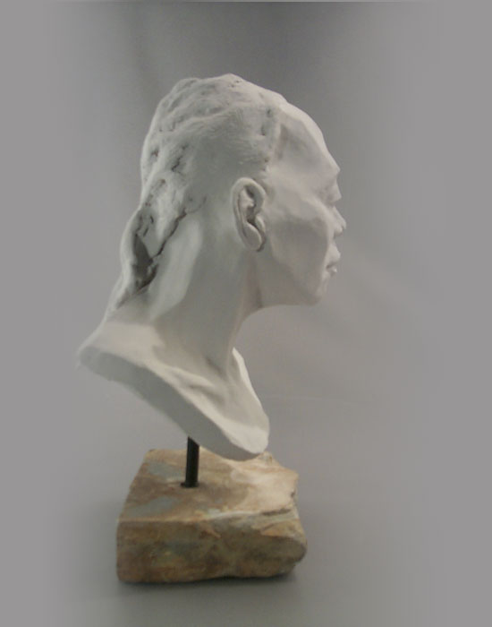 Sheeba fired clay sculpture by David Varnau