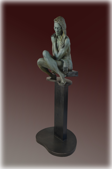 Transfixed bronze sculpture by David Varnau