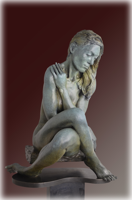 Transfixed bronze sculpture by David Varnau