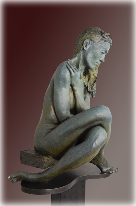 Transfixed bronze sculpture by David Varnau