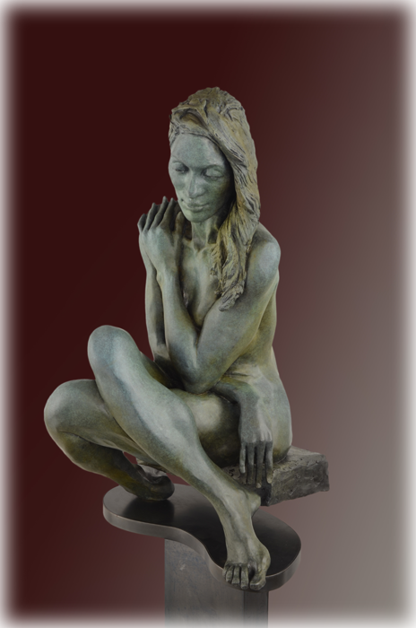 Transfixed bronze sculpture by David Varnau